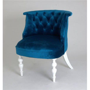 Кресло Бархат (эмаль белая / 34 - королевский синий)