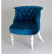 Кресло Бархат (эмаль белая / 34 - королевский синий)