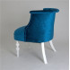 Кресло Бархат (эмаль белая / 34 - королевский синий)
