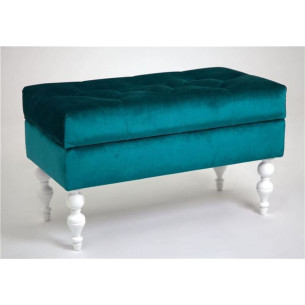 Банкетка Виктория (эмаль белая / 23 - изумрудный)