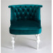 Кресло Бархат (эмаль белая / 23 - изумрудный)