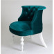 Кресло Бархат (эмаль белая / 23 - изумрудный)