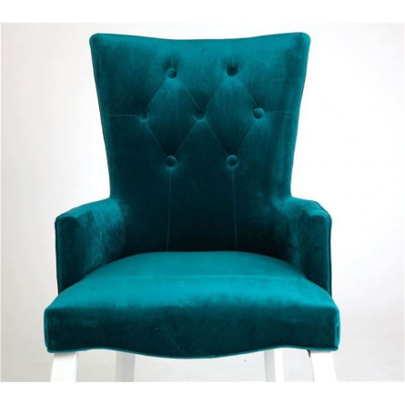 Кресло Виктория (эмаль белая / 23 - изумрудный)