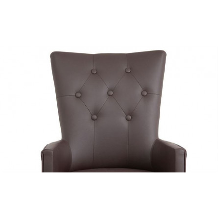 Кресло Виктория (темный тон / кожзам 1 шоколад)