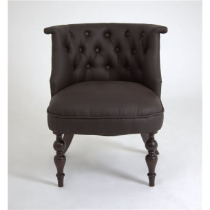 Кресло Бархат (темный тон / кожзам 1 шоколад)
