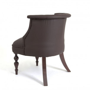Кресло Бархат (темный тон / кожзам 1 шоколад)