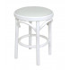 Табурет Венский мягкий (белая эмаль, экокожа белая)