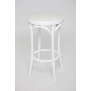 Табурет барный 650 Венский мягкий (белая эмаль, экокожа...