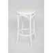 Табурет барный 650 Венский мягкий (белая эмаль, экокожа белая)