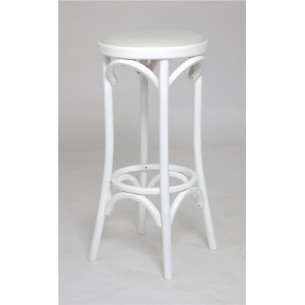 Табурет барный 750 Венский мягкий (белая эмаль, экокожа...