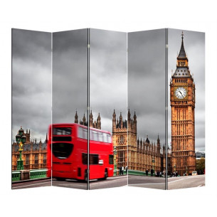 Ширма 1610-5 "Биг Бен и Автобус" (5 панелей)