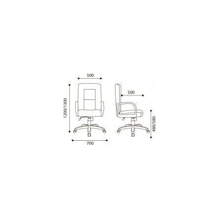 Кресло Сенатор стандарт кожа (черная)