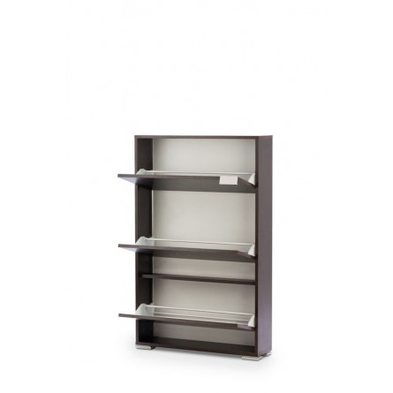 Обувница ВИВА-3 (Венге/Черное стекло)