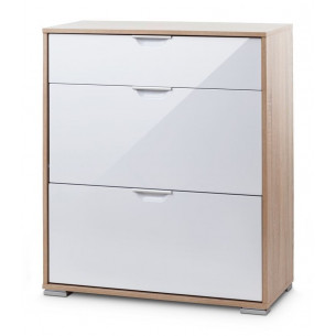 Обувница НОВА-2 (Дуб Сонома/ Белый глянец)