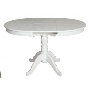 Стол Круглый (Белый/массив березы, МДФ, ШПОН)