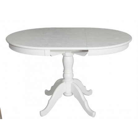 Стол Круглый (Белый/массив березы, МДФ, ШПОН)