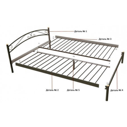 Кровать двуспальная Валерия с изножьем...