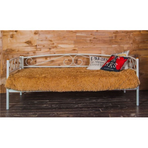 Кушетка Оптима Люкс (90х200/металлическое основание) Бежевый