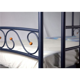 Двухъярусная кровать Валерия-DD (90х200) (СИНИЙ БАРХАТ)