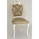 Стул "Кардинал" п/м (Белый матовый/ткань CREAM 110+109) патина золото