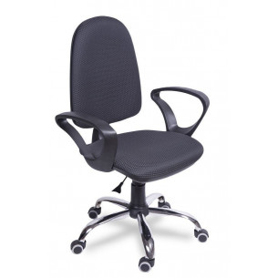 Кресло Престиж new Чарли комфорт хром В-1 (серый)