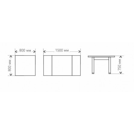 Стол Советский (Дуб беленый/Хром)