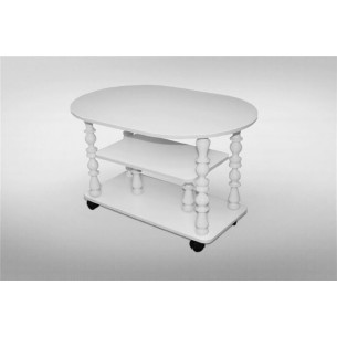 Столик "Журнальный" (Белый/ЛДСП/Ноги белые)