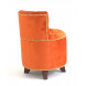 Пуф Chester VS-05 TOGAS круглый со спинкой (COL 56 терракотовый/ноги темный орех) велюр