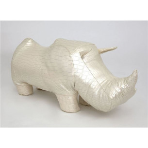 Пуф Носорог МИНИ NW CAIMAN 23849 (бежевый с блестками)