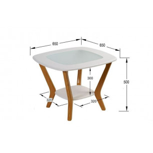 Стол журнальный "Мельбурн" (Белый)