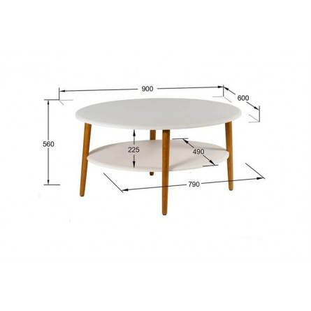 Стол журнальный "ЭЛЬ" СЖ-01 (Белый)