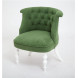 Кресло Бархат (эмаль белая / G09 - малахит)