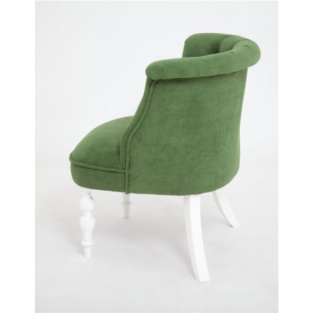 Кресло Бархат (эмаль белая / G09 - малахит)