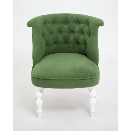 Кресло Бархат (эмаль белая / G09 - малахит)