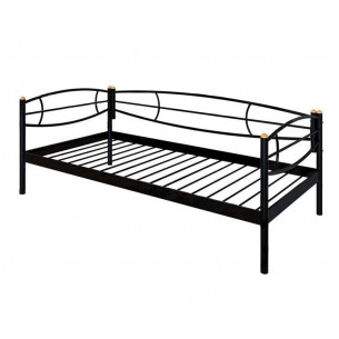 Кушетка Аура (90х200/металлическое основание) Черный