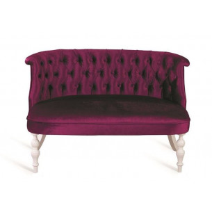Диван Бархат (эмаль белая / 26 - темно-розовый)