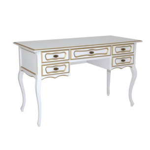 Стол 25 (Белый+золотая патина) большой 269