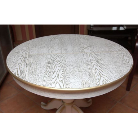 Стол Круглый (Белый / патина золото)