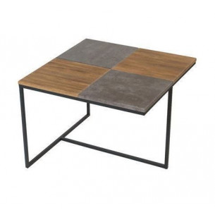 Стол журнальный "Фьюжн квадро" (Дуб американский/серый...