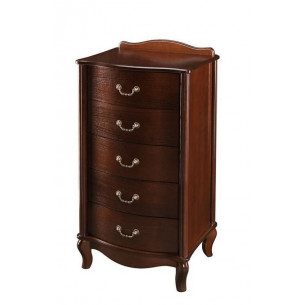 Комод "Джульетта" узкий 5 ящ.(орех ) Вис