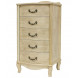 Комод "Джульетта" узкий 5 ящ. (дуб шампань/золотая патина) Вис