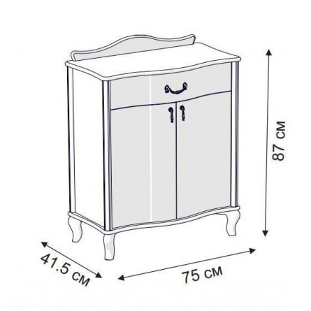 Комод "Джульетта" с распашными дверцами (дуб...
