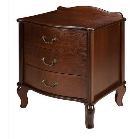 Тумбочка прикроватная "Джульетта" 3 ящ. (орех) Вис