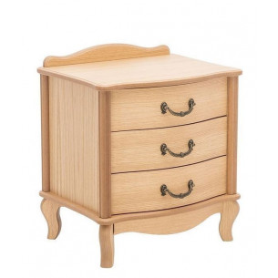 Тумбочка прикроватная "Джульетта" 3 ящ. (светлый дуб) Вис