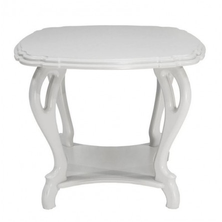 Стол журнальный "Кофейный П" (молочный дуб) Вис