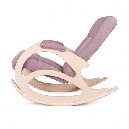 Кресло-качалка К-5 (беленый дуб / 08 - розовый)