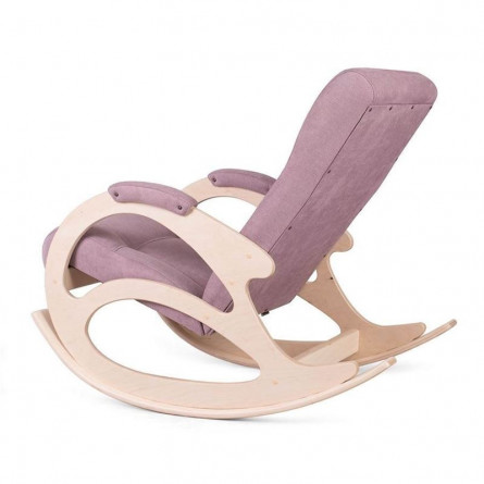 Кресло-качалка К-5 (беленый дуб / 08 - розовый)