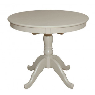 Стол Круглый D1000 (Слоновая кость/массив березы, МДФ, ШПОН)