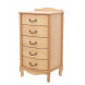 Комод "Джульетта" узкий 5 ящ.(светлый дуб) Вис