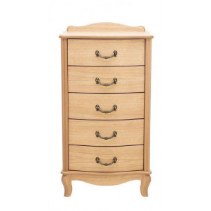 Комод "Джульетта" узкий 5 ящ.(светлый дуб) Вис